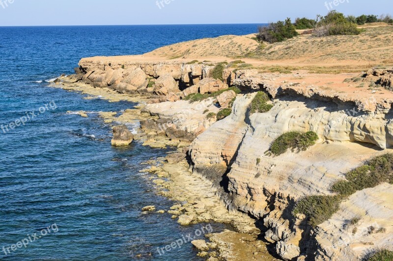 Cliff Coast Cove Beach Geology