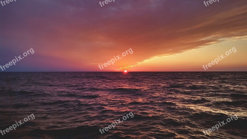 Black Sea Sky Beach Evening Evening Shore