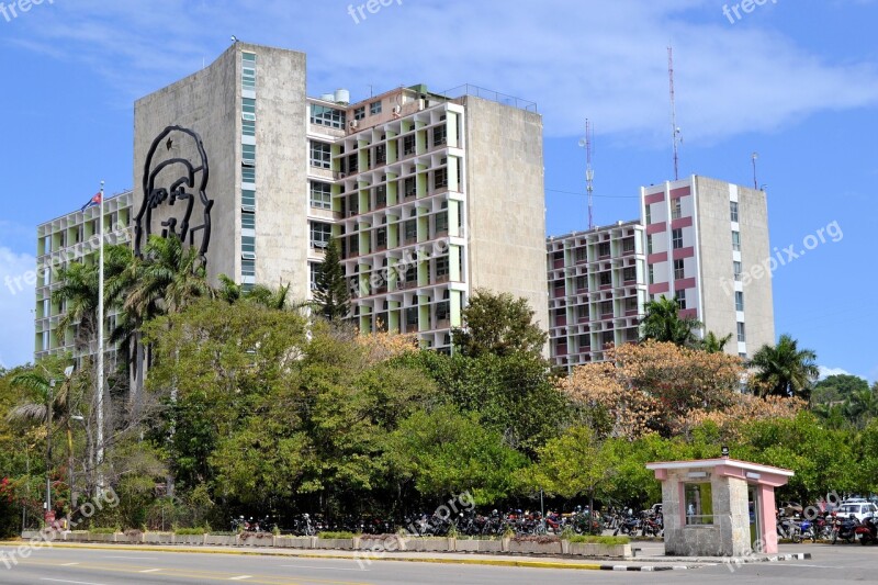 Havana Cuba Revolution Square Che Guevara Building