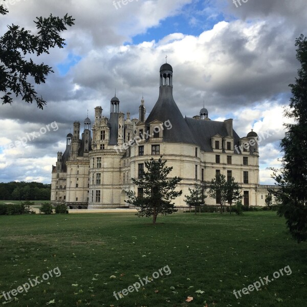 Castle Loire France Chambord Free Photos