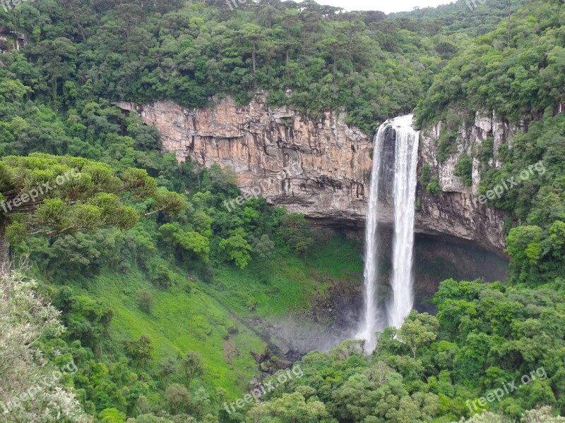 Waterfall Nature Tourism Brazil Adventure