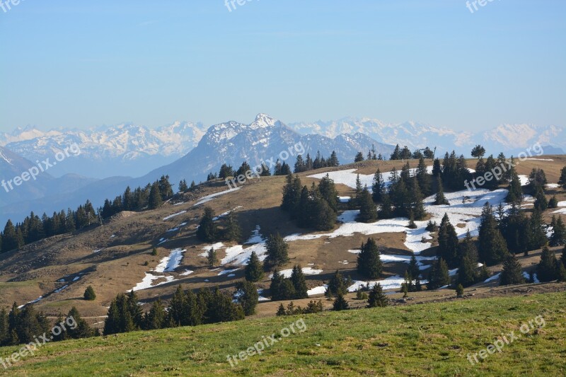 Mountain Haute-savoie Spring Ski View