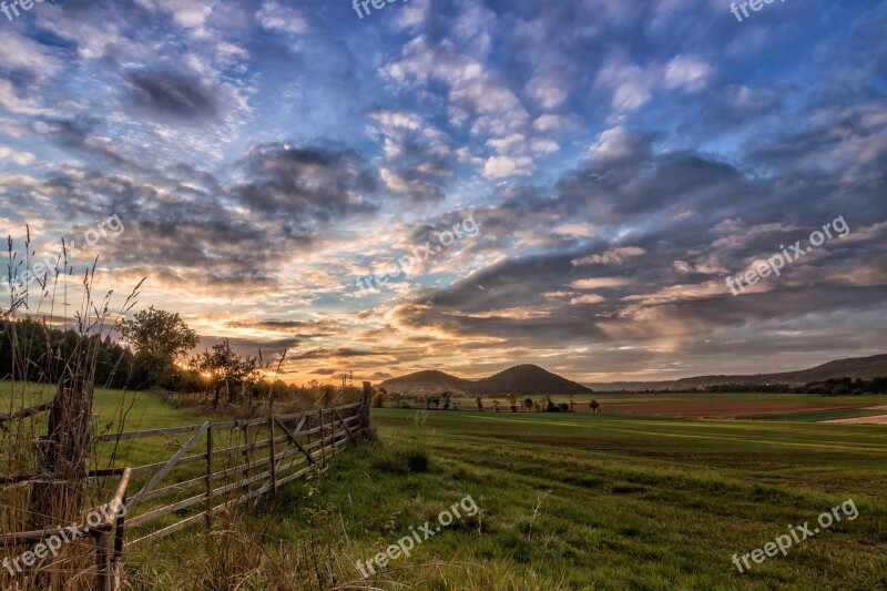 Landscape Wide Angle Sunset Sky Nature