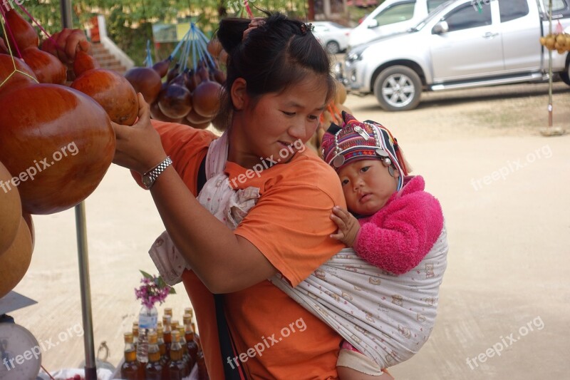 Thailand Mother Child Affection Sense Of Security