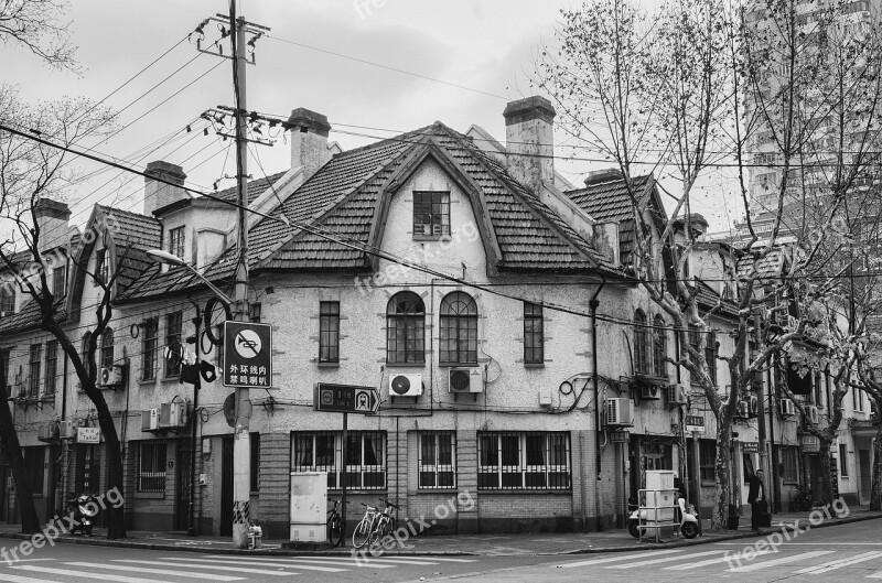 Shanghai Street Photography French Concession Black And White Free Photos