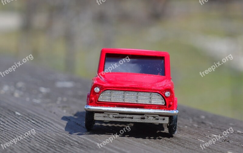 Truck Front Red Vehicle Car