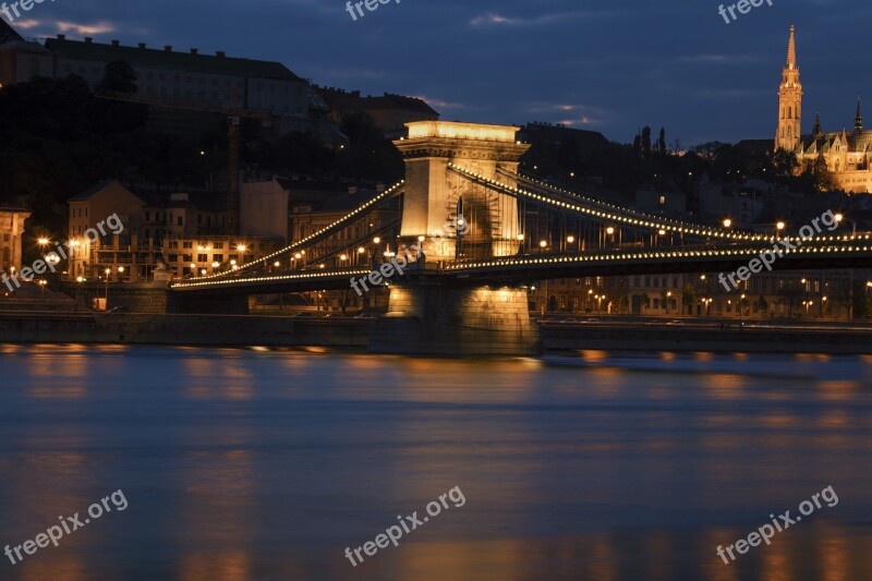 Bridge Budapest Hungary Chain Bridge Capital