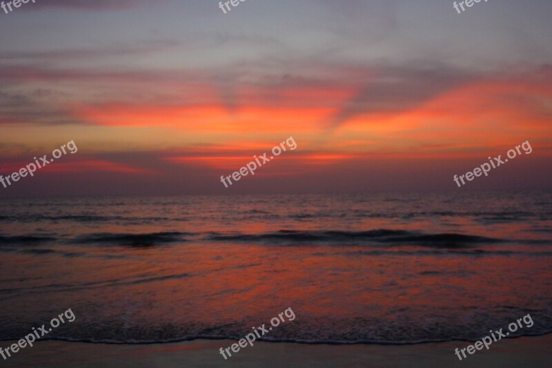 Sunset Goa India Beach Vacations