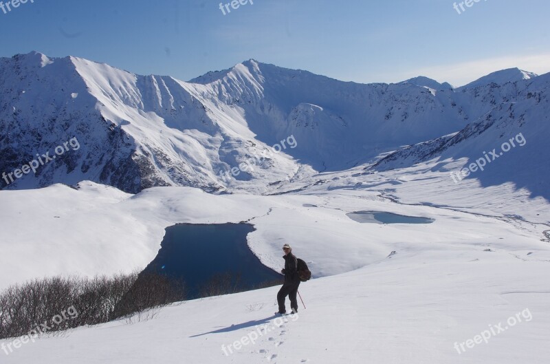 Kamchatka Peninsula Mountain Lake Winter Journey