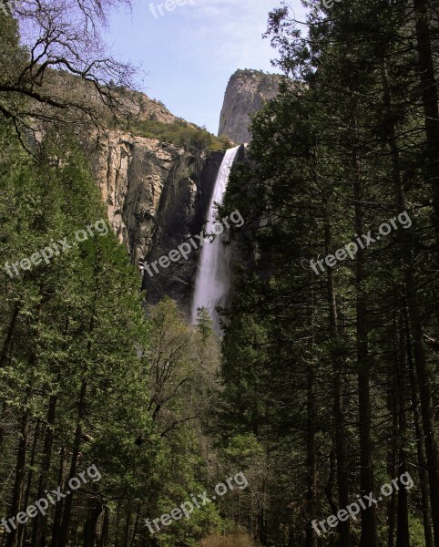 Yosemitefalls Yosemite Waterfall California Free Photos