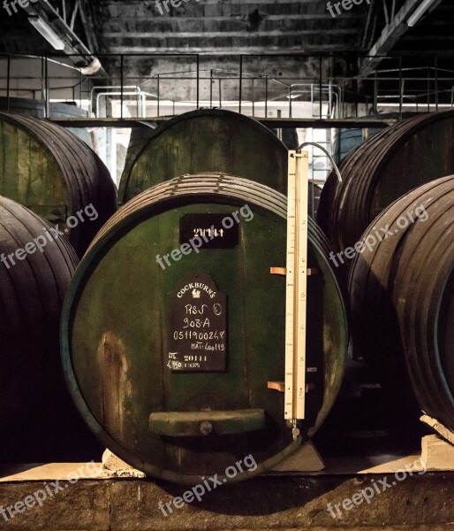 Wine Wine Barrel Port Wine Cellar Dark