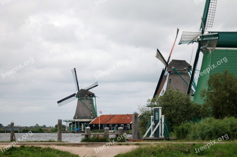 Holland Windmills Tourist Travel Dutch