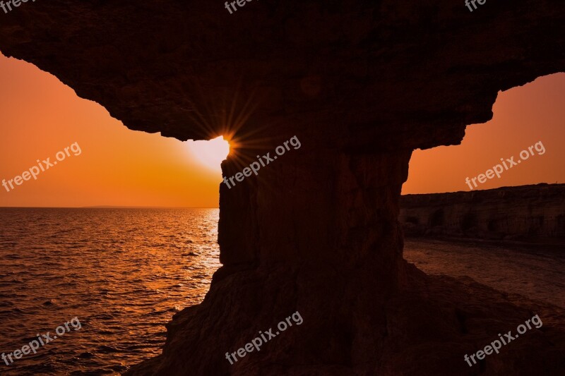 Sunset Landscape Sunlight Shadows Nature