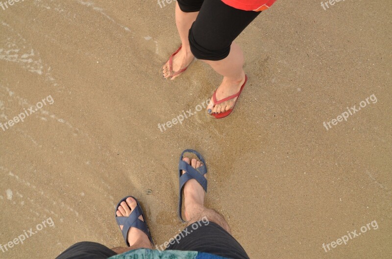 Sea Song Bathing Beach The Couple Morning