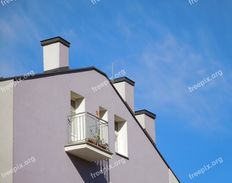 House Balcony Wall Building The Window