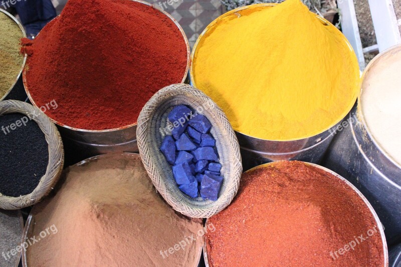 Bleu Majorelle Color Spices Spice Stand Market