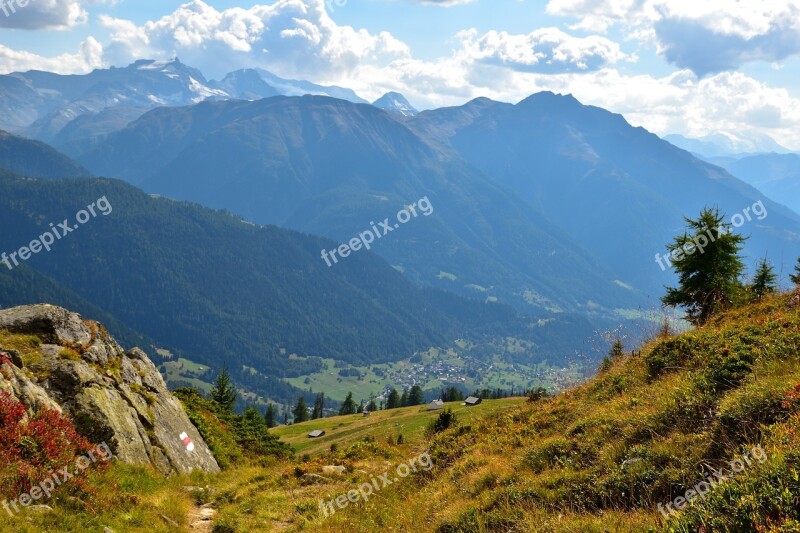 Trail Mountains Landscape Nature Trees