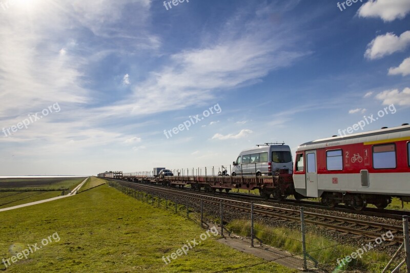 Sylt Hindenburg Damm Sylt-shuttle Autotransport Car Train