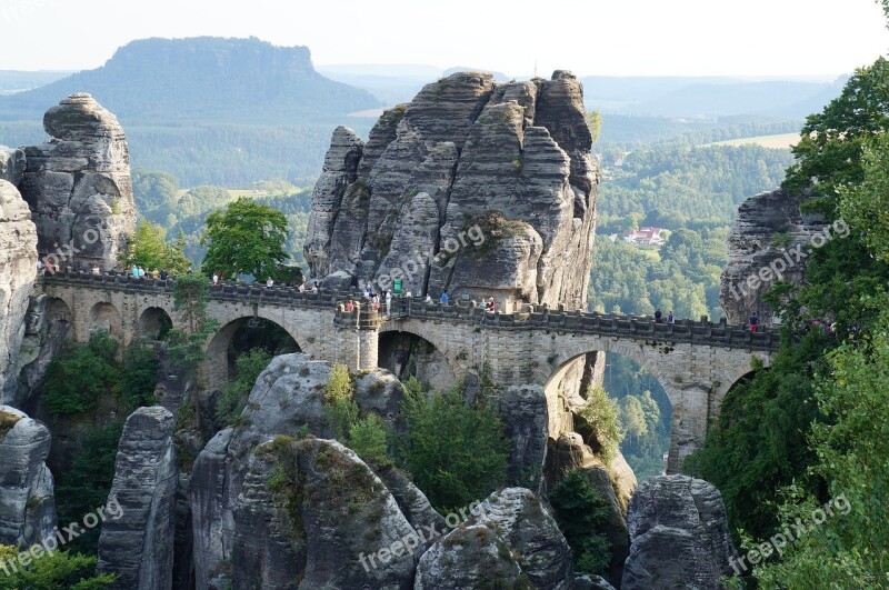 Bastei Saxon Switzerland Rock City Free Photos