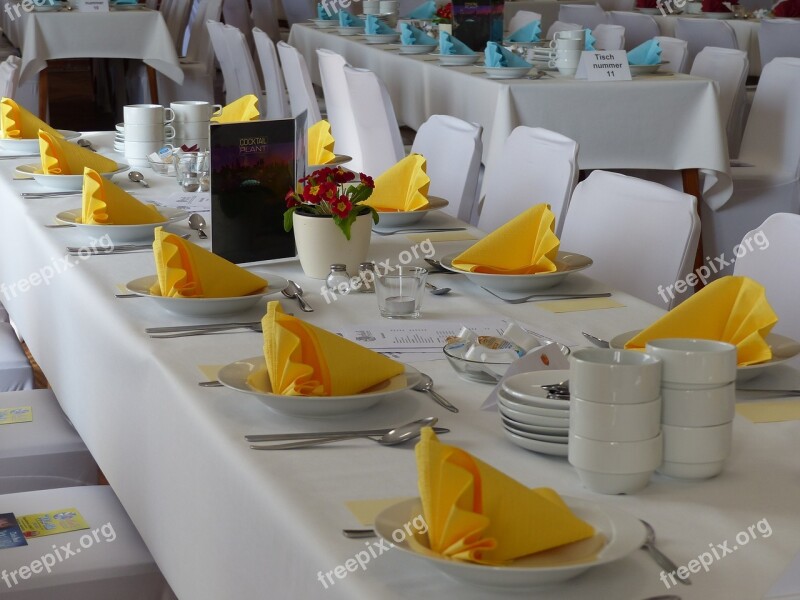 Dining Tables Napkins Gedeckter Table Free Photos