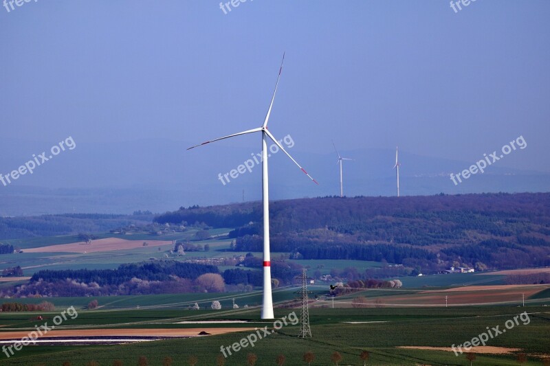 Pinwheel Landscape Wind Power Wind Energy Windräder