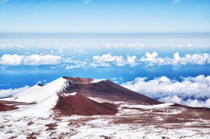 Mountain Hawaii Mauna Kea Summit Island