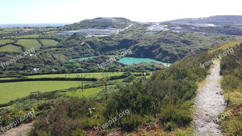 Cornwall Lake St Austell Clay Trail View