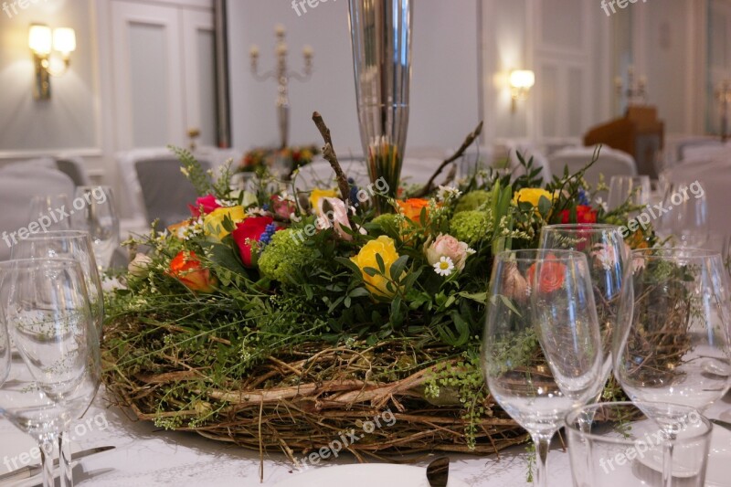 Festive Table Decoration Arrangement Elegant Wedding