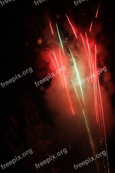 Fireworks Night Burst Pyrotechnics Free Photos