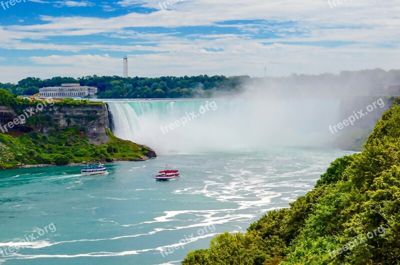 Niagara Niagara Falls Canada Waterfall Water