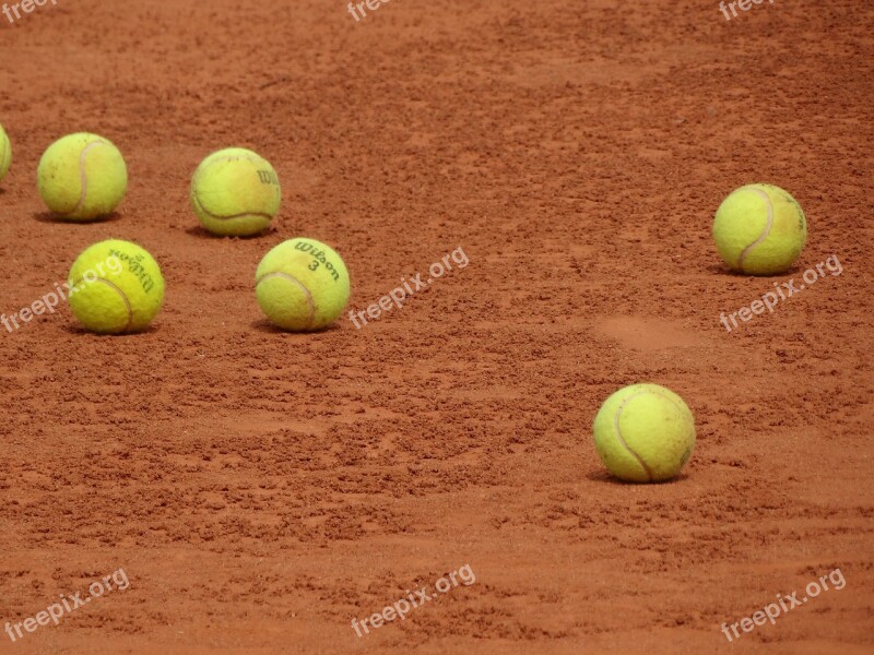 Tennis Balls Space Sand Sport