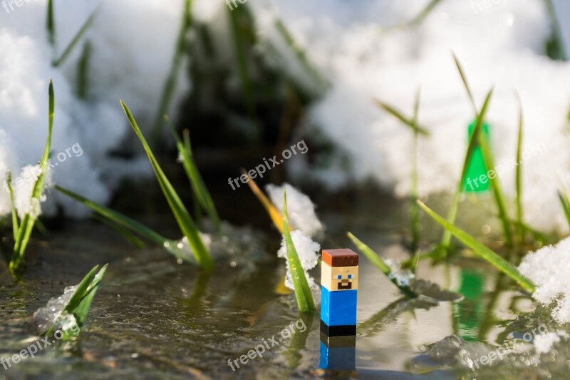 Minecraft Steve Creeper Toys Winter