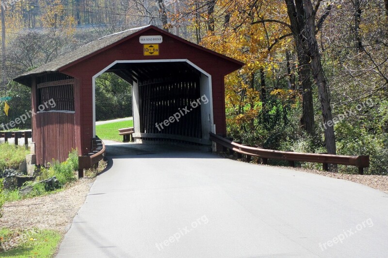 Covered Bridge Amish Covered Bridge Rural