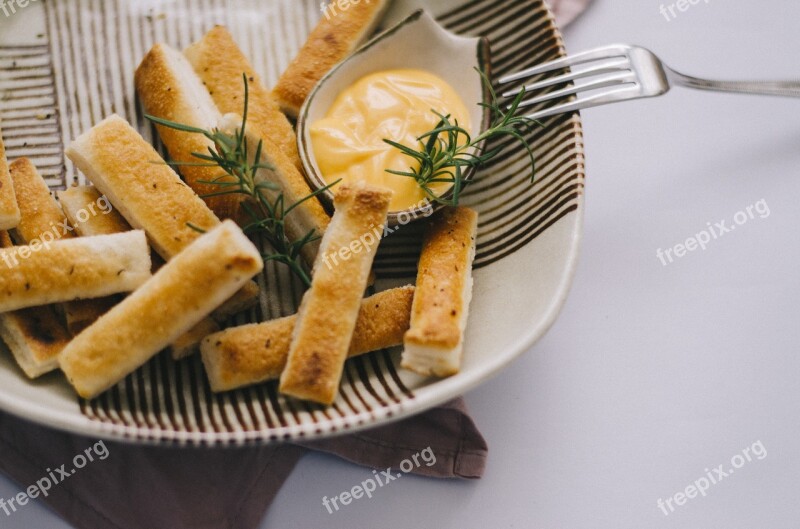 Stick Bread Thyme Food Italian