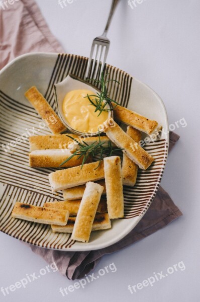 Stick Bread Thyme Food Italian