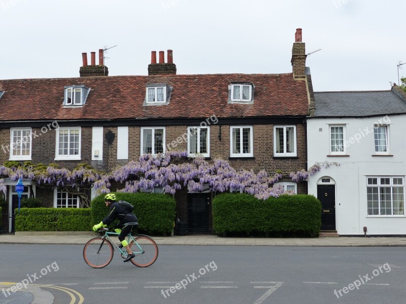 House Architecture Bike Cyclist High Street