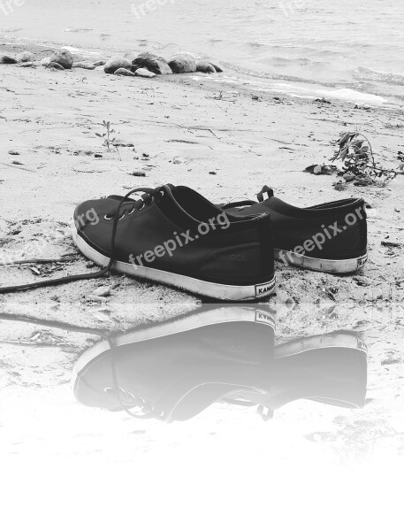 Beach Lake Water Sea Shoes