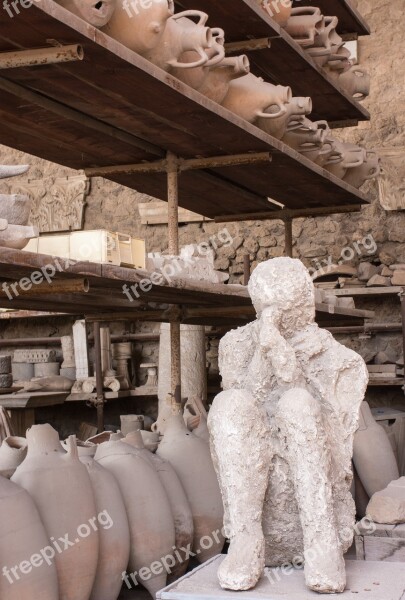 Pompeii Pompei Plaster Casts Excavation Volcanic Eruption