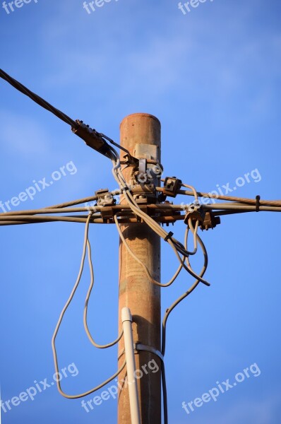 Current Strommast Power Line Electricity High Voltage