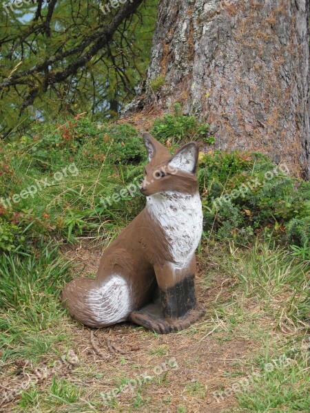 Fuchs Wood Carving Forest Nature Art