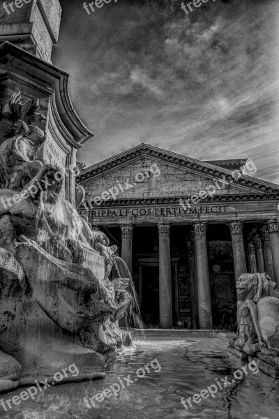 Pantheon Rome Landmark Italy Architecture