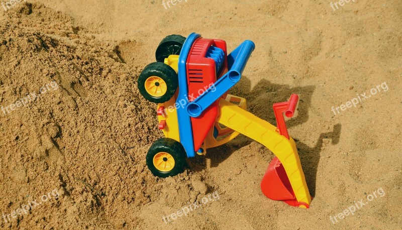 Sand Sand Toys Excavators Accident Upset