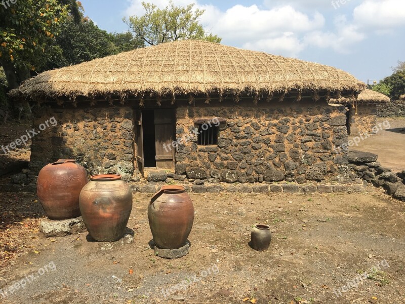 Jeju Island Traditional House Traditional Houses Free Photos