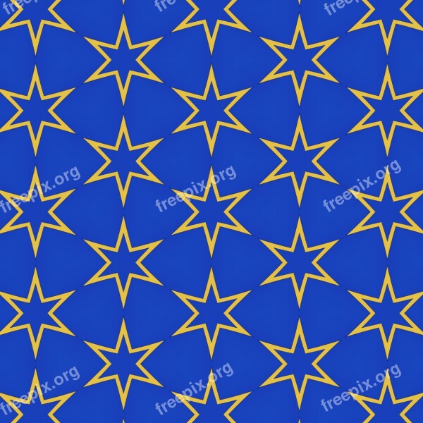 Star Pattern Blue And Gold Blue And Gold Background Design