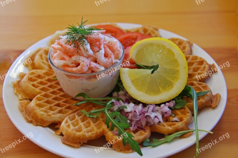 Lunch Meal Prawn Lemon Pancake