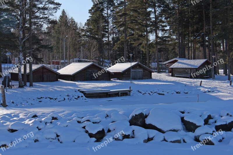 Frozen Lake Siljan Lake Lake Frozen Snow