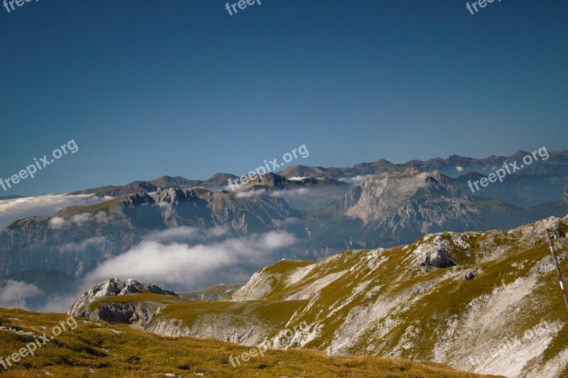 Mountains Good View Fog Panorama Landscape