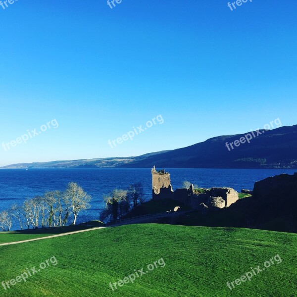 Scottish Castle Sea Scotland Building