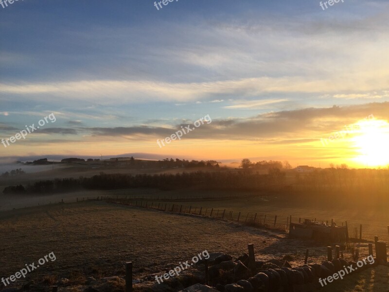 Scottish Highlands Sunrise Highlands Scottish Uk