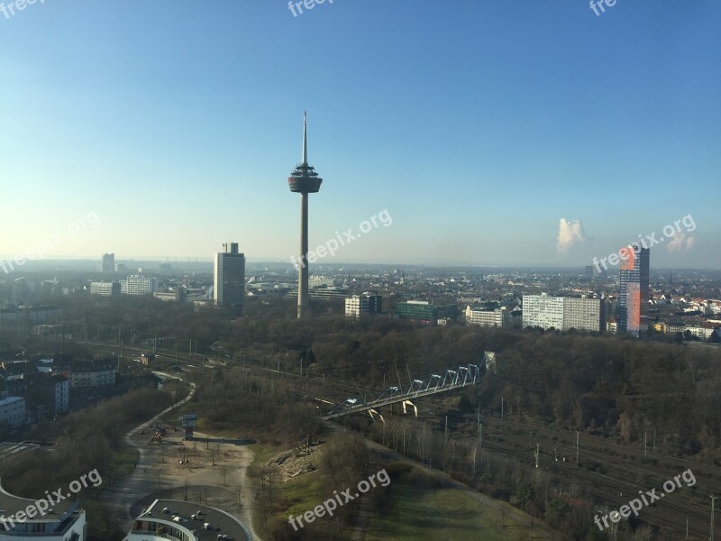 Cologne Media Park Radio Tower View Landscape